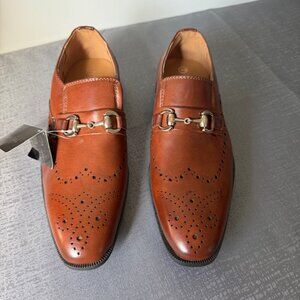 Brand New Dream Seek Men's Brown Slip-On Loafers, Size 7